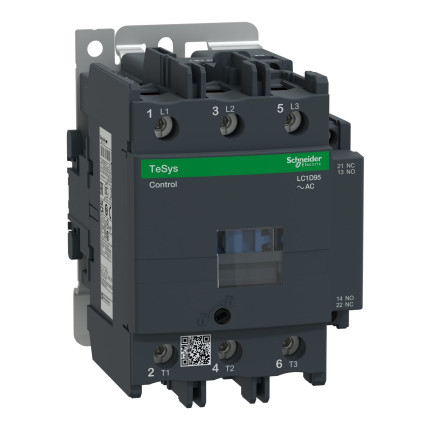 LC1D95Q7  -  TeSys D contactor 3P AC3 95A 380V AC coi